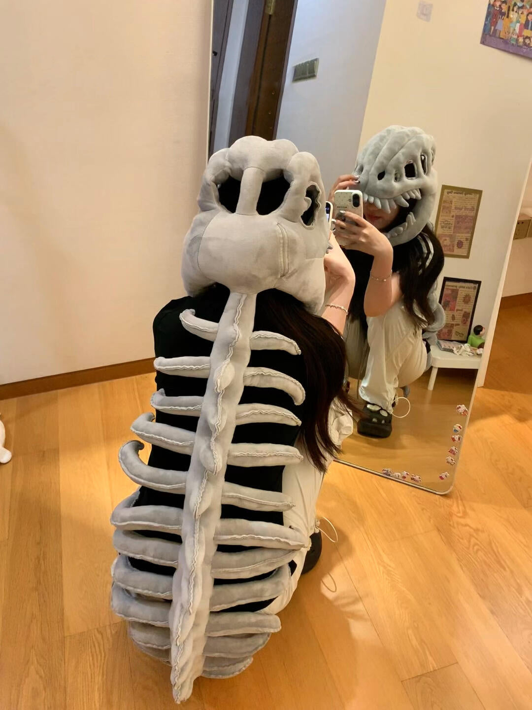 Wearable Dinosaur Skeleton Plush