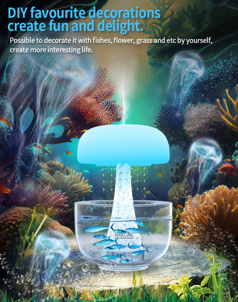Jellyfish Raindrop Humidifier Ultrasonic Atomization Seven-color