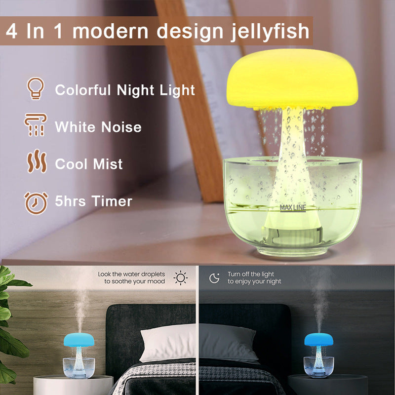 Jellyfish Raindrop Humidifier Ultrasonic Atomization Seven-color