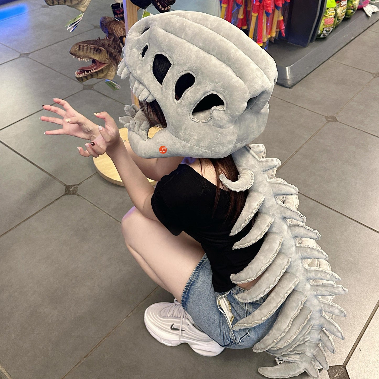 Wearable Dinosaur Skeleton Plush